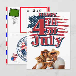 Aangepaste verjaardagskaarten voor 4 juli met Amer Feestdagenkaart