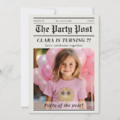 Aangepaste Verjaardagskrant Magazine Hoesje Invita Kaart (Voorkant)