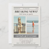 Aangepaste Verjaardagskrant Magazine Hoesje Invita Kaart (Achterkant)