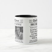 Aangepaste verjaardagsmok, leuke cadeau-idee krant mok (Midden)