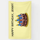 AANGEPASTE VERJAARDAGSNAAM FEESTBANNER SPANDOEK (Verticaal)