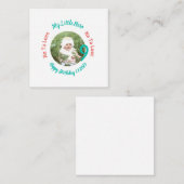 Aangepaste verjaardagsnaam met foto informatiekaartje (Voorkant / Achterkant)