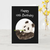 Aangepaste verjaardagsnaam Panda, Schattig dier Kaart (Gele Bloem)