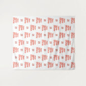 Aangepaste verjaardagsstap en herhalingsachtergron wandkleed (Voorkant (horizontaal))