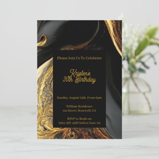 Aangepaste verjaardagsuitnodiging kaart (Staand voorkant)