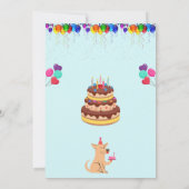 Aangepaste verjaardagsuitnodiging met kleurrijk on kaart (Achterkant)