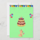 Aangepaste verjaardagsuitnodiging met kleurrijk on kaart (Achterkant)