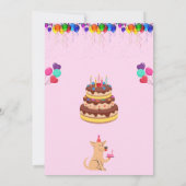 Aangepaste verjaardagsuitnodiging met kleurrijk on kaart (Achterkant)