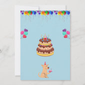 Aangepaste verjaardagsuitnodiging met kleurrijk on kaart (Achterkant)