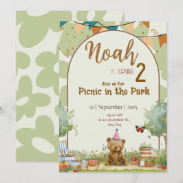 Aangepaste verjaardagsuitnodiging voor picknick me kaart