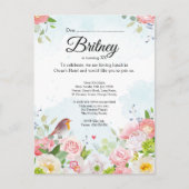 Aangepaste verjaardagsuitnodiging voor vrouwen – B Briefkaart (Voorkant)