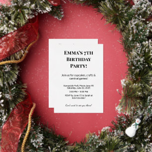 Aangepaste verjaardagsuitnodigingen & feestkaarten folie uitnodiging