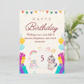 Aangepaste verjaardagsuitnodigingen | Gepersonalis Kaart (Staand voorkant)