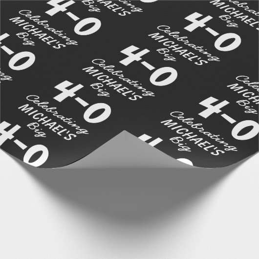 Aangepaste verjaardagsverpakkings-papier voor 40e cadeaupapier (Hoek)