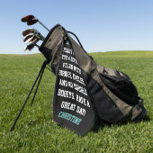 Aangepaste verjaardagswensen golfhanddoek (Groen)