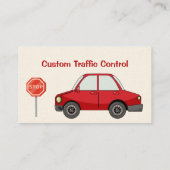 Aangepaste Verkeersbesturing Vlag aannemer Visitekaartje (Achterkant)