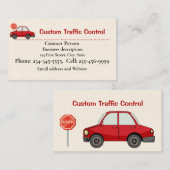 Aangepaste Verkeersbesturing Vlag aannemer Visitekaartje (Voorkant / Achterkant)