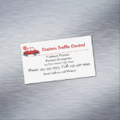 Aangepaste Verkeerscontrole Vlag Persoonsaannemer Magnetisch Visitekaartje (Voorbeeld)