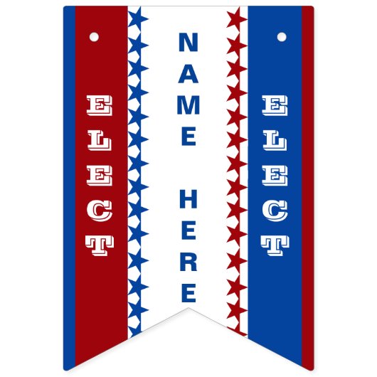 Aangepaste verkiezingsbanner vlaggetjes (Eerste vlag)