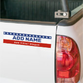 Aangepaste verkiezingscampagne Classic Bumperstick Bumpersticker (Op Truck)