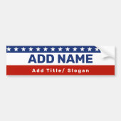 Aangepaste verkiezingscampagne Classic Bumperstick Bumpersticker (Voorkant)