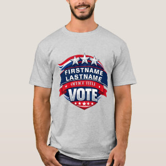 Aangepaste verkiezingscampagne sjabloon t-shirt