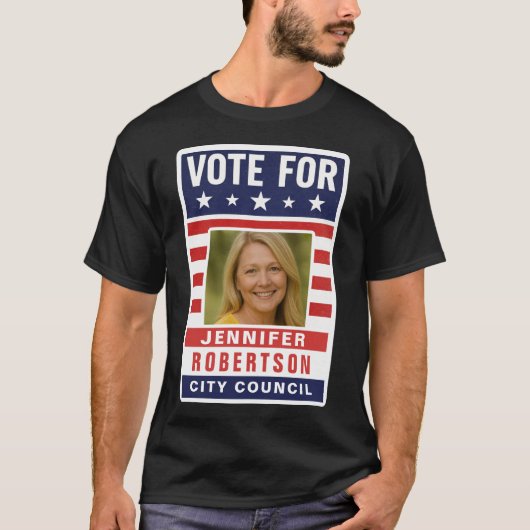 Aangepaste verkiezingscampagne t-shirt (Voorkant)