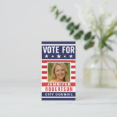 Aangepaste verkiezingscampagne visitekaartje (Staand voorkant)