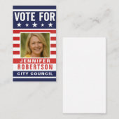 Aangepaste verkiezingscampagne visitekaartje (Voorkant / Achterkant)