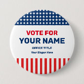 Aangepaste verkiezingscampagne vlag Button (Voorkant)