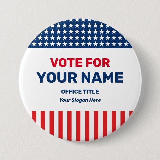 Aangepaste verkiezingscampagne vlag Button (Voorkant)