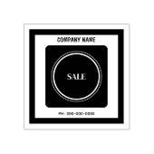 Aangepaste VERKOOP-tekst met bedrijfsnaam en telef Rubberstempel (Afrduk)