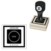 Aangepaste VERKOOP-tekst met bedrijfsnaam en telef Rubberstempel (Gestempeld)