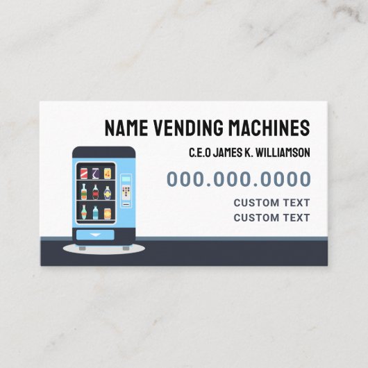 Aangepaste verkoopautomaten visitekaartje (Voorkant)