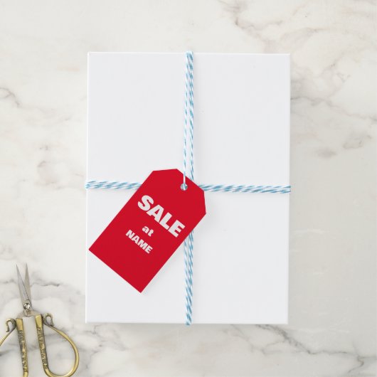 aangepaste VERKOOPKORTING VOOR WINKEL Cadeaulabel (Met Touw)