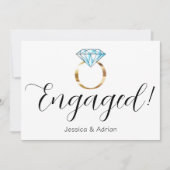 Aangepaste verloofde diamanten ring Verloving Aankondiging (Voorkant)