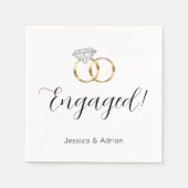 Aangepaste verloofde witte gouden diamanten trouwr servet (Voorkant)