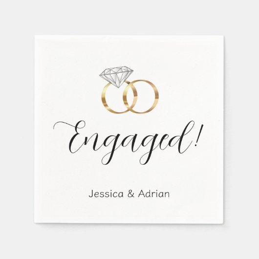 Aangepaste verloofde witte gouden diamanten trouwr servet (Voorkant)