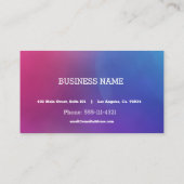 Aangepaste verlooproze en blauw visitekaartje (Achterkant)