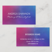 Aangepaste verlooproze en blauw visitekaartje (Voorkant / Achterkant)