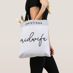 Aangepaste verloskundige waardering Verloskundige Tote Bag