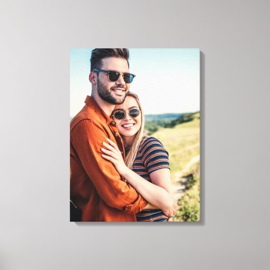 Aangepaste Verloving bruiloft foto Canvas Afdruk (Voorkant)