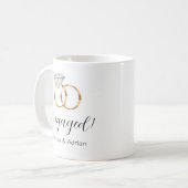 Aangepaste Verloving Diamanten Trouwringen Verlovi Koffiemok (Voorkant links)