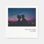 Aangepaste Verloving foto Aangepast huwelijk Servet (Voorkant)