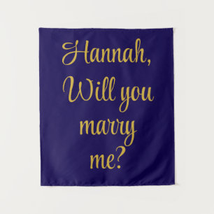 Aangepaste Verloving Gepersonaliseerd Wil je met m Wandkleed
