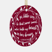 Aangepaste Verloving | Hollyberry Keramisch Ornament (Rechts)