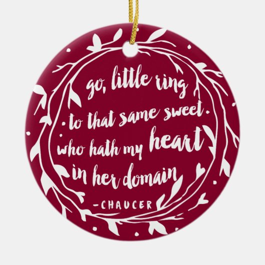 Aangepaste Verloving | Hollyberry Keramisch Ornament (Voorkant)