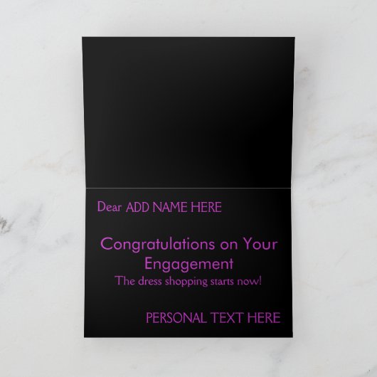 Aangepaste verloving kaart (Binnen)