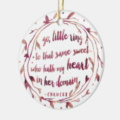 Aangepaste Verloving | WATERVERF Keramisch Ornament (Links)