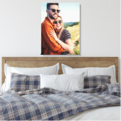 Aangepaste verlovings- bruiloftsfoto canvas afdruk (Insitu (Slaapkamer))